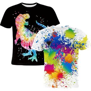 Boys Girls Graphic Tees Shirt 3D Novelty Cool T-Shirts Short Sleeve Casual Top for Kids