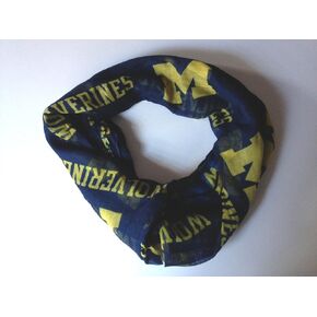 وشاح نسائي من Littlearth NCAA Michigan Wolverines Sheer Infinity Scarf، لون الفريق، مقاس واحد
