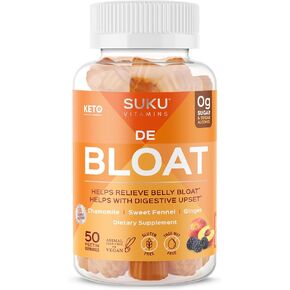 DeBloat Accestive Gummies 50 التهم - صحة الأمعاء ، تخفيف الغاز ، مملوءة بالزنجبيل - البابونج ، الشمر الحلو ، فيتامينات خالية من الغلوتين و Keto - مثالية للانتفاخ والراحة الهضمية