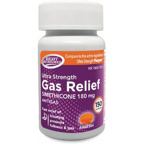 Gas Relief Ultra Strength, 180mg Simethicone (150 Softgels) Fast Relief from Gas, Bloating, Fullness, Painful Discomfort, Compare to Ultra Strength Phazyme Active Ingredient