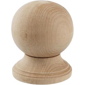 Decorative Wood Finials,4.72" Tall x 4" Wide for Bed Post Finials Curtain Rod Staircases DIY Crafts Unfinished Wooden Finials for Indoor Use Home Deoration