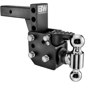 B & W Trailer Hitches Dual Ball Pintle Tow & Stow -Fits 2 "Receiver ، Dual Ball (2" × 2-5/16 ") ، 6" DROP ، 16000 GTW -TS10053B