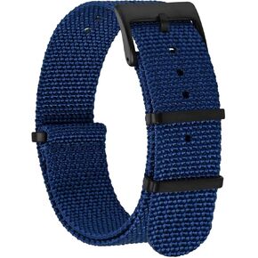 Bisonstrap Nylon Watch Bands للرجال ، وأشرطة الساعات العسكرية المكونة من قطعة واحدة ، 18 ملم 20 مم 22 ملم