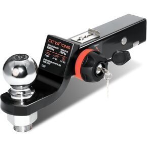 Endo-Hitch Trailer Ball Mount, Reduce Sway Anti-Rattle, 2" Drop Hitch with 2" Ball for 2" Receiver, Tow Hitch with Lock for Rv/Truck/Yachts/ATV/UTV, 7500 LBS GTW