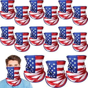 Eurzom American American Fold Cooling Neck Gaiter Memorial Day Cover Cover Mask Face Face Mask 4th July Mask for Men Women
