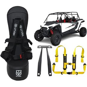 Bump Seat for 2024 Polaris RZR 1000 XP 2/4 Seater With 4 Point Harness and Bracket/Hardware (Bump Seat With Black Harness)