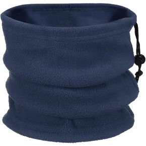 HARFINGTON Neck Warmer Winter Face Mask Winter Single Layer Fleece Neck Gaiter Windproof Scarf with Drawstring for Men Women Outdoor Ski