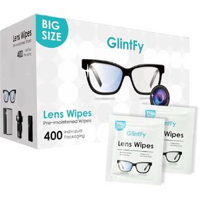 Lens Wipes for Eyeglasses,400 Count Lens Wipes,Indepently Packaged,Safe,Scratch Free Lens Cleaner Wipes, Glasses Wipes Suitable for Eyeglass,Sunglasses,Camera Lenses,Goggles,Phones,Tablets