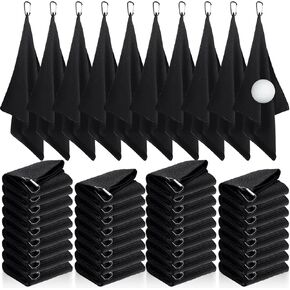 Batiyeer Golf Towels Bulk for Golf Bags 16'' x 24'' Microfiber Waffle Pattern Golf Towels Tri Fold Golf Towels with Clip for Mini Golf Tournament, Hiking, Yoga, Golf Bags