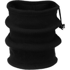 HARFINGTON Neck Warmer Winter Face Mask Winter Double Layer Fleece Neck Gaiter Windproof Scarf with Drawstring for Men Women