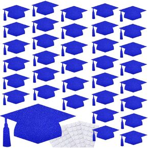 50pcs Glitter Cetouts Cap 5.7in Grad Hat Cletouts Decorations Confetti Cutts decor