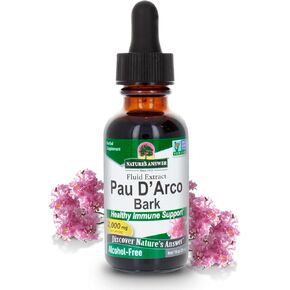 Nature's Answer PAU D'Arco Inner Bark | Supports Immune System | Helps Maintain Intestinal Flora | Alcohol-Free, Gluten-Free, Kosher Certified & No Preservatives 1oz Extract | Single Count