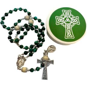 Westmon Works Saint Patrick Irish Rosary with Protective Case