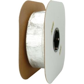 Design Engineering 010404B50 Heat Sheath 1-1/4" I.D. x 50ft Aluminized Sleeving for Ultimate Hi-Temp Protection