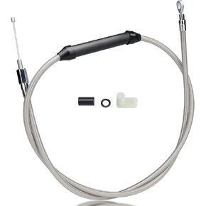 Mokitdora 70-15/16 "Twin Cam Clutch Cable فينيل أسود فينيل 2007-2016 Harley Touring Dyna Softail Twin Cam & '18 -later M8 Models 6 Speed ​​SPEAD
