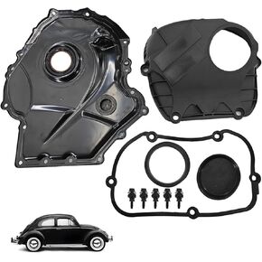 Upper & Lower Engine Timing Chain Cover 2008-2014 Compatible with Audi VW EA888 Gen2 2.0T TSI TFSI A3 A4 A5 A6 Q5 TT Beetle CC EOS GTI Jetta Passat Replace 06H103269C