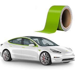 VViViD Matte Lime Green Chrome Delete Detailing Tape 2" x 25ft Compatible with Tesla and Other Electric Vehicles