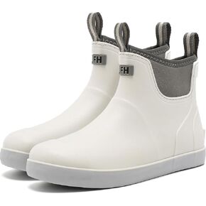 Rain Boots for Men, Waterproof Ankle Mens Deck Boots Anti-Slip Comfort Rubber Boots Chelsea Garden Shoes for Yard Fishing Outdoor Work
