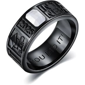 Dorunmo 2025 Class Rings for Men High School 925 Sterling Sliver College Rings Senior Ring Graduation Gifts for Son/Grandson