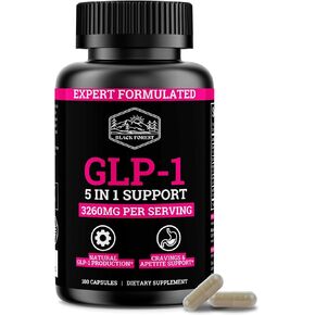 GLP-1 Supplement Support (GLP-1 Supplement Women) GLP Activate with GLP-1 Probiotic & Green Tea Extract (5 in 1 GLP-1 Booster) 3260mg Per Serving (1 Month Supply) For Metabolism Support
