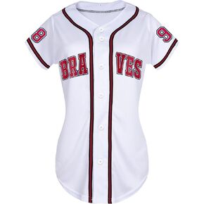 Women 98 Baseball Jersey Country Music Shirt Vintage Button Button Down Tshirt Tops