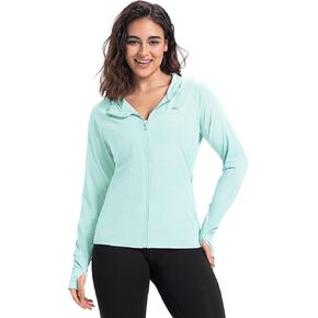 33,000ft Women's UPF 50+ Sun Protection Jacket Lightweight Hoodie Zip Long Sleeve Athletic Shirt for Hiking Running