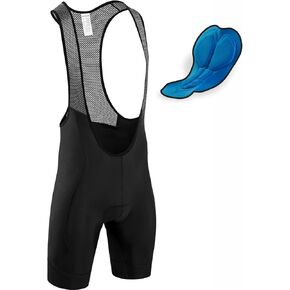 qualidyne Men's Cycling Bib Shorts 4D Padded Bike Bib Shorts Road Biking Bicycle Shorts UPF 50+