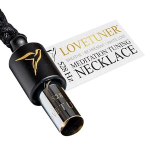 LOVETUNER Mindful Breathing & Meditation Tuning Necklace | 528 Hz Solfeggio Love Frequency | Stress Relief Whistle Necklace | Promote Calm through Sound & Breathwork for Adults