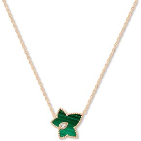 Lola Rose Exquisite Malachite Bead Necklace - 450mm Adjustable Long Chain, Unique Octagon Design with Synthetic Cubic Zirconia