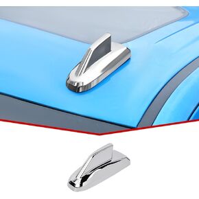 JeCar Chrome Shark Fin Roof Antenna Base Cover Trim Compatible with Chevy Silverado & Tahoe & Suburban & GMC-Yukon & GMC-Sierra & Cadillac Escalade 2019-2025