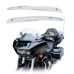 2PCS Motorcycle Windshield Side Trim - Enhance Style and Durability with Fashionable and Eye-Catching Split Front Windscreen Side Trim for Harley Road Glide Ultra FLTRU FLTRX Special FLTRXS 2015-2022