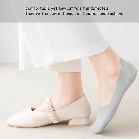 No Show Socks for Women, Non Slip Nylon Thin Footies Invisible Silky Low Liner Socks for Loafers Flats 6 Pairs in Saudi Arabia