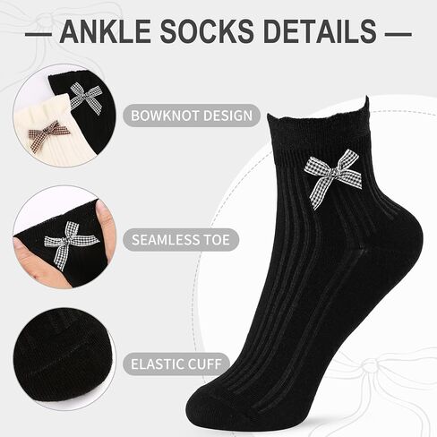 FGZ Womens Crew Socks Breathable Cotton Soft Casual Mid-Calf for Girls,5 Pairs in Saudi Arabia