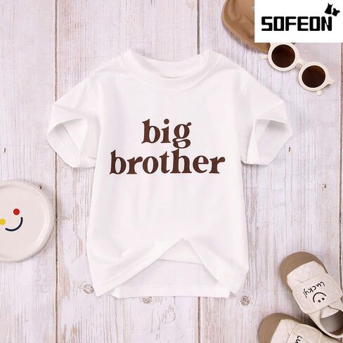 SOFEON Big Brother Shirt for Toddler Baby Boy Promoted to Big Brother Announcement T-Shirt Kids Summer Short Sleeve Tees in Saudi Arabia