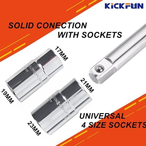 Universal Lug Wrench Wheel Wrench (17mm, 19mm, 21mm & 23mm) Wheel Brace for Car Wheel Nut Wrench Labor Saving Removel Tyre Wrench (20'') in Saudi Arabia
