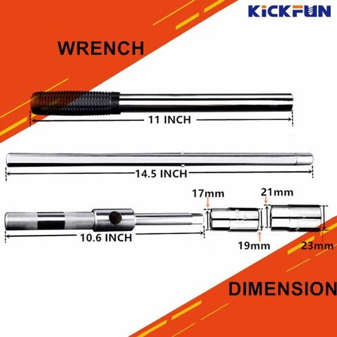 Universal Lug Wrench Wheel Wrench (17mm, 19mm, 21mm & 23mm) Wheel Brace for Car Wheel Nut Wrench Labor Saving Removel Tyre Wrench (20'') in Saudi Arabia