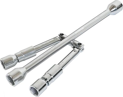 Universal Lug Wrench Wheel Wrench (17mm, 19mm, 21mm & 23mm) Wheel Brace for Car Wheel Nut Wrench Labor Saving Removel Tyre Wrench (20'') in Saudi Arabia