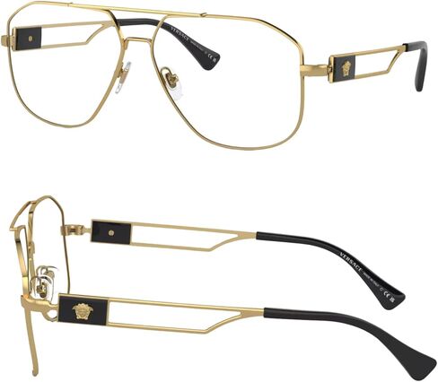 Versace VE1287 Medusa PILOT Shape Eyeglasses Frame with eSHADES Luxury Eyewear kit Bundle in Saudi Arabia