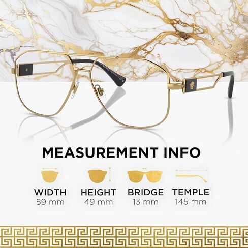 Versace VE1287 Medusa PILOT Shape Eyeglasses Frame with eSHADES Luxury Eyewear kit Bundle in Saudi Arabia