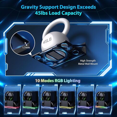 Cooling Charging Stand for Xbox Series X/S with 2 Headset Stand, Luckit Vertical Dual Controller Charger Station Dock Accessories with Cooling Fan, Fast Charging Station with 3 HUB USB Ports in Kuwait