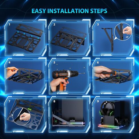 Cooling Charging Stand for Xbox Series X/S with 2 Headset Stand, Luckit Vertical Dual Controller Charger Station Dock Accessories with Cooling Fan, Fast Charging Station with 3 HUB USB Ports in Kuwait