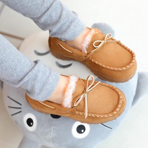 الأولاد والبنات ذاكرة الرغوة النعال moccasin - بطانة فروي أفخم ، غير انزلاق داخلي/في الهواء الطلق للأطفال الكبار ، الأطفال الصغار والطفل in Kuwait
