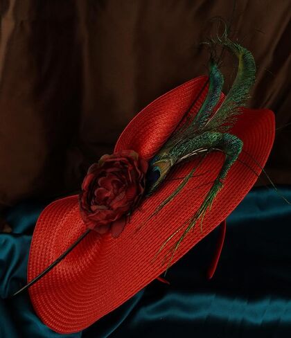 Cizoe Fascinators for Women Kentucky Derby Headpiece Tea Party Hats with Veil Wedding Headware Bridal Headpiece in Kuwait