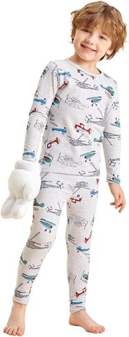 Children Girl's and Boys' Long-Sleeved Underwear Set Thermal Underwear Sets 3-14 Kids Base Layer Cotton Set in Kuwait