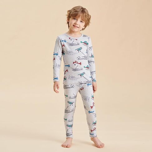 Children Girl's and Boys' Long-Sleeved Underwear Set Thermal Underwear Sets 3-14 Kids Base Layer Cotton Set in Kuwait