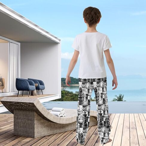 visesunny Boys' Pants Cute Pattern Lounge Pants Elastic Waist Jogger Trousers with Tow Pockets Size S-XL in Saudi Arabia