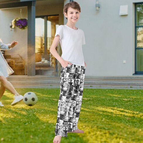 visesunny Boys' Pants Cute Pattern Lounge Pants Elastic Waist Jogger Trousers with Tow Pockets Size S-XL in Saudi Arabia
