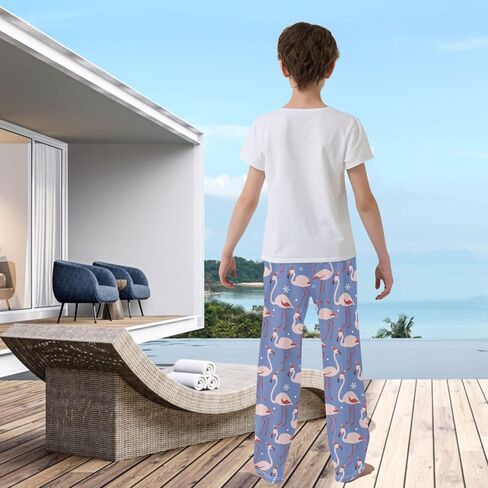 visesunny Boys' Pants Cute Pattern Lounge Pants Elastic Waist Jogger Trousers with Tow Pockets Size S-XL in Saudi Arabia