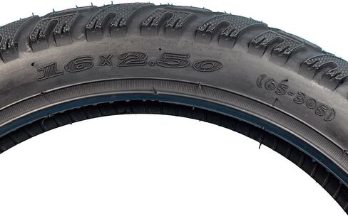 MMG All-Terrain Tread Tyre Size 16x2.50 (65-305) يناسب الدراجات الكهربائية (الدراجات الإلكترونية) ، ودراجات الأطفال ، و BMX الصغيرة والدراجات البخارية تناسب حافات 12 بوصة ((2) إطارات + أنابيب داخلية) in Saudi Arabia