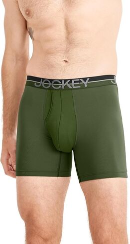 Jockey Men's Infinite Cool Microfiber Stretch 6" Boxer Brief - 3 Pack in Saudi Arabia